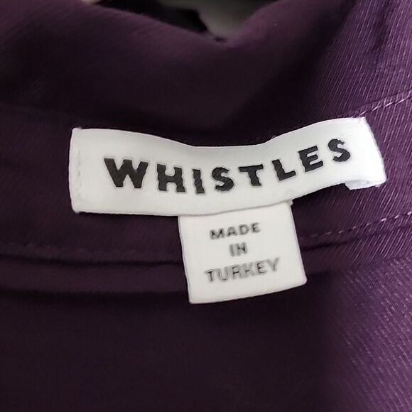 Whistles Deep Plum Shirt Dress Size XS - Picture 4 of 7